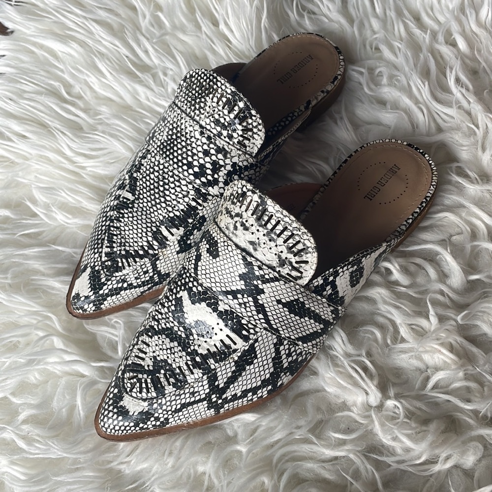 Snake Print Mules